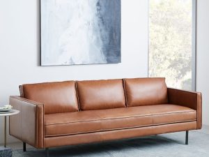 Regal Brown Leatherette Sofa
